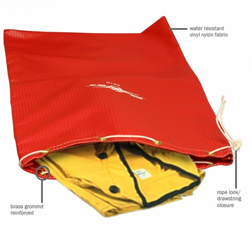 ESTEX 2510 Rain Gear Storage Bag, Red Vinyl, 16 inch W x 25 inch H 8 oz.