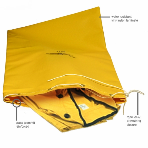 ESTEX 2511 Rain Gear Storage Bag, Yellow Canvas, 16 inch W x 25 inch H 8 oz.