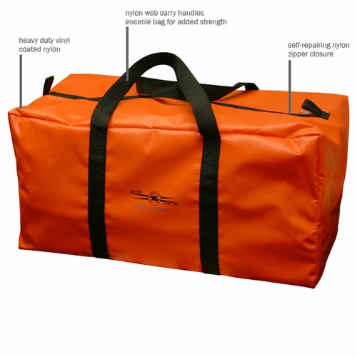 Estex 2609-121426 Large Vinyl Bag W/Hardwood Bottom, Nylon Zipper, Web Handles, 26 Inch L 3 Lbs. 1 O