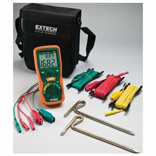 Extech 382252 Earth Ground Resistance Test Kit Megger