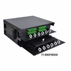 F4RU RACK MOUNT SPLICE & PATCH ENCLOSURE HOLDS (4) LGX PANEL UNLOADED BLACK