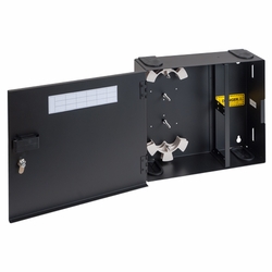 FIBER OPTIC EMPTY WALL MOUNT ENCLOSURE WITH 4 ADAPTER PANEL SPACES