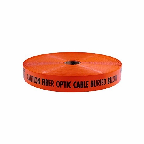 Frank Winne 94247 Caution Tape Buried Fiber Optic Inches  3 Inches  X 6000 Feet   Orange 6 Mil Per