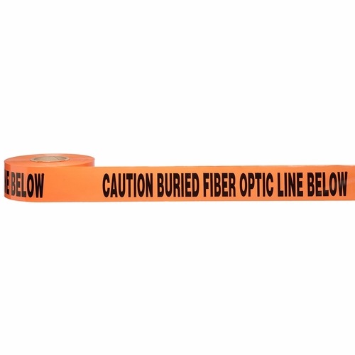 Frank Winne 94310 Caution Tape Buried Fiber Optic Inches  3 Inches  X 1000 Feet  Orange 6 Mil Per R