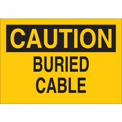 FRANK WINNE 95057 Sign Fiberglass 71437 5 inches x 7 inches "Caution Buried Cable" PER Roll