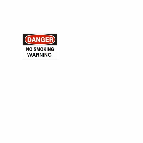FRANK WINNE 96215 Tape Printed-"Danger No Smoking" Warning Label Press. Sensitive 14 inches x 10 in