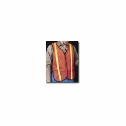 Frank Winne 96468 Vest Safety Mesh Polyester Orange W/Reflective Stripes Per Each