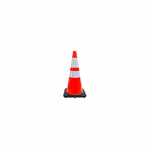 Frank Winne 96758 Traffic Cone 28 Inch   Orange Black Base With 2 Reflective Collars 5 Lb  Base 10 P
