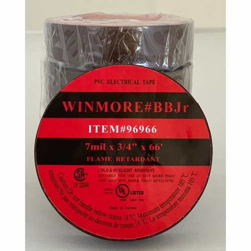 FRANK WINNE 96966 Tape Electrical Brown Premium All Weather 3/4 inch x 66 feet 100/Case