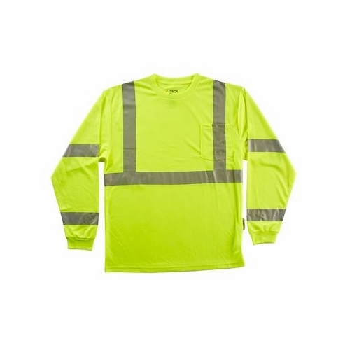 Frank Winne 97470 Long Sleeve Cl2-T Shirt Lime W/Silver Reflective 2X-Large Per Each