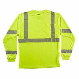 Frank Winne 97470 Long Sleeve Cl2-T Shirt Lime W/Silver Reflective 2X-Large Per Each