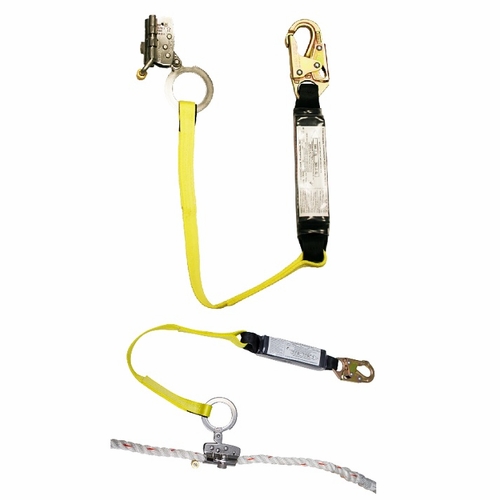 Frenchcreek 1202An-3 Rope Grabs & Rope Lifelines 1201N With 3 Foot  Shock Absorbing Web Lanyard Atta