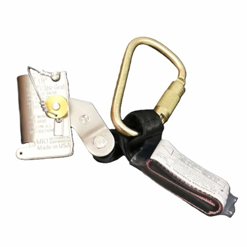 FrenchCreek 1401A-38 Rope Grabs 3/8 inch or 5/16 inch wire rope grab with shock absorber and carabi