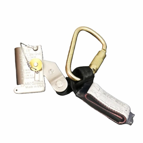 FrenchCreek 1401A-38 Rope Grabs & Rope Lifelines 3/8 inch or 5/16 inch wire rope grab with shock a