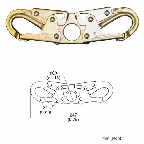 Frenchcreek 274 Snap Hooks & Carabiners Steel Spreader Snap, 3/4 Inch  Opening