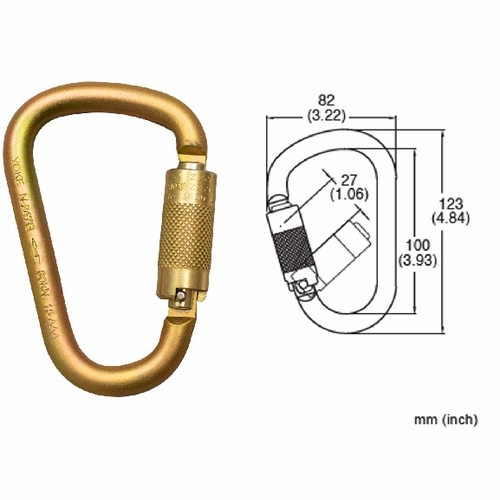 Frenchcreek 354-4 Flexible Access Ladders Twistlock Carabiner 1 Inch  Throat