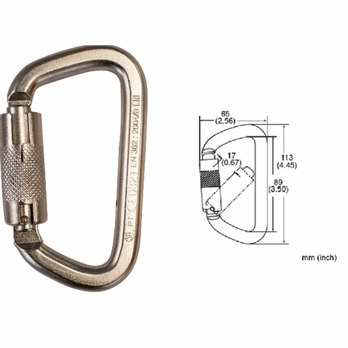 Frenchcreek 354-4Ss Snap Hooks & Carabiners Stainless Steel Twistlock Carabiner, 1 Inch , 3600 Lb Z