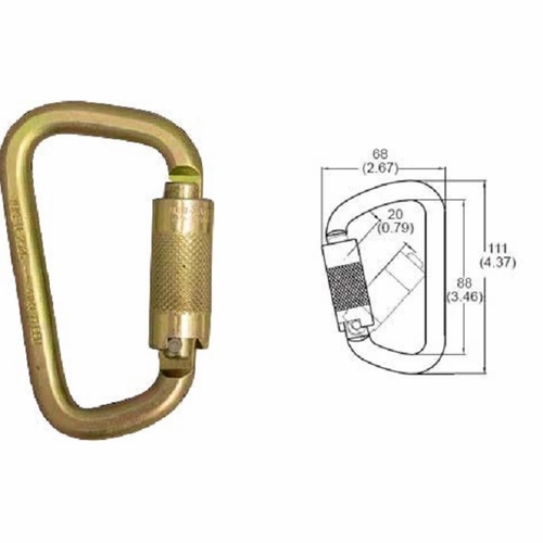 Frenchcreek 354-5 Snap Hooks & Carabiners Twistlock Carabiner, 3/4 Inch  3600 Lb Z Rated Gate Openin