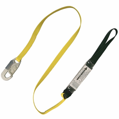 Frenchcreek 355Az Utility Harnesses & Lanyards 6 Foot  Single Leg Shock Absorbing Lanyard With Web L