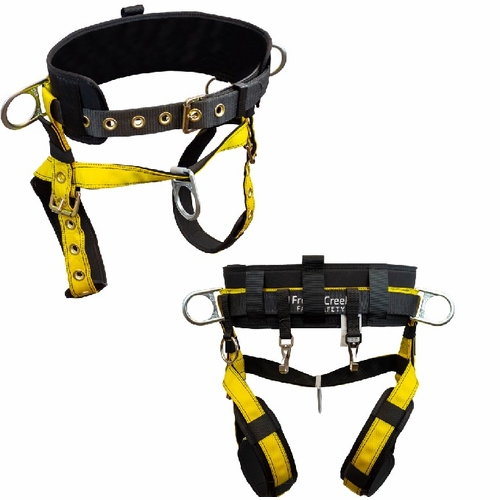 Frenchcreek 4055 Saddles & Work Seats Tree Saddle With 5 Inch  Body Pad, Removable Tool Belt, Hip D-