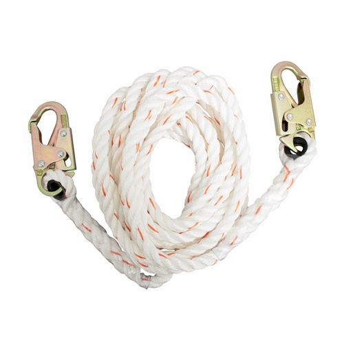 FrenchCreek 410-25 Lifelines 5/8 inch  x 25 foot  3-strand polyblend synthetic lifeline,  74N locki