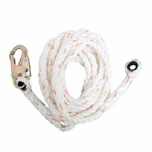 FrenchCreek 411-25 Lifelines 5/8 inch x 25 foot 3-strand polyblend synthetic lifeline, 74N locki
