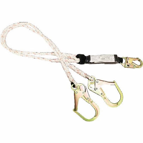 Frenchcreek 434A Dual Leg Rope Shock Absorbing Lanyards (With Shock Absorbing  Inch Pack Inch ) 6 Fo