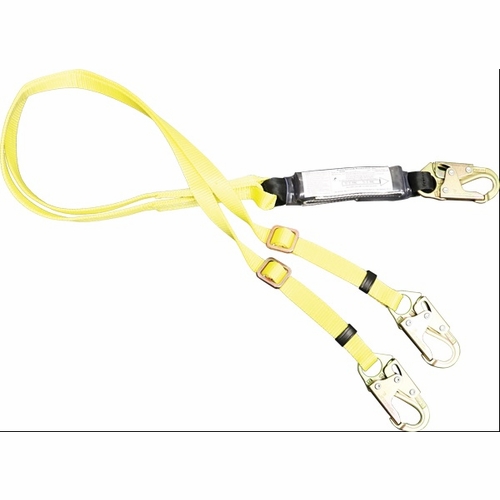 Frenchcreek 440Ab 100% Tie-Off Web Shock Absorbing Lanyards (Pack Style) Adjustable Dual Leg 6 Foot