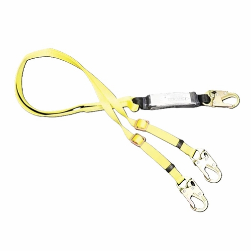 FrenchCreek 440AB 100% Tie-off Web Shock Absorbing Lanyards (pack style) Adjustable Dual Leg 6 foot