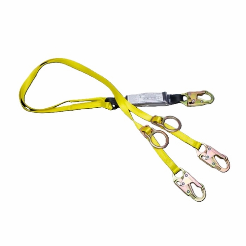 FrenchCreek 440ADD 100% Tie-off Web Shock Absorbing Lanyards (dual-leg w/ shock absorbing inch pack