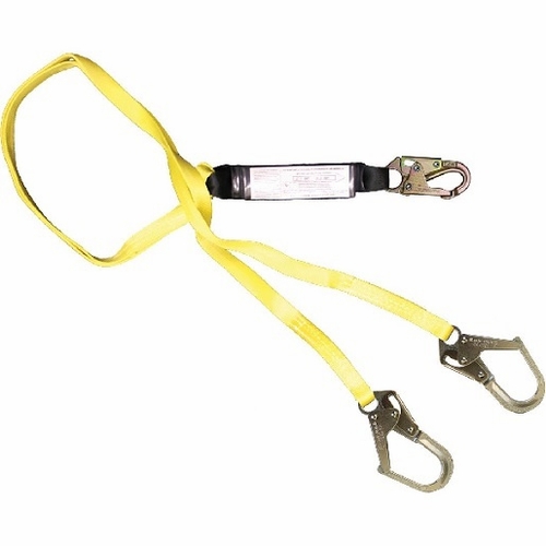Frenchcreek 442A 100% Tie-Off Web Shock Absorbing Lanyards (Dual-Leg W/ Shock Absorbing  Inch Pack I
