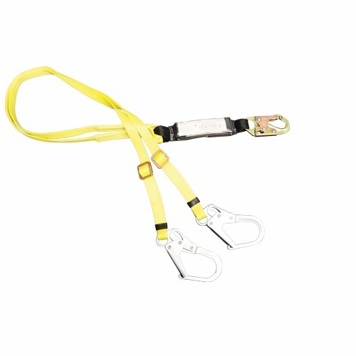 Frenchcreek 442Ab 100% Tie-Off Web Shock Absorbing Lanyards (Pack Style) Adjustable Dual Leg 6 Foot