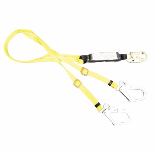 FrenchCreek 442ABN 100% Tie-off Web Shock Absorbing Lanyards (pack style) Adjustable Dual Leg 6 foot