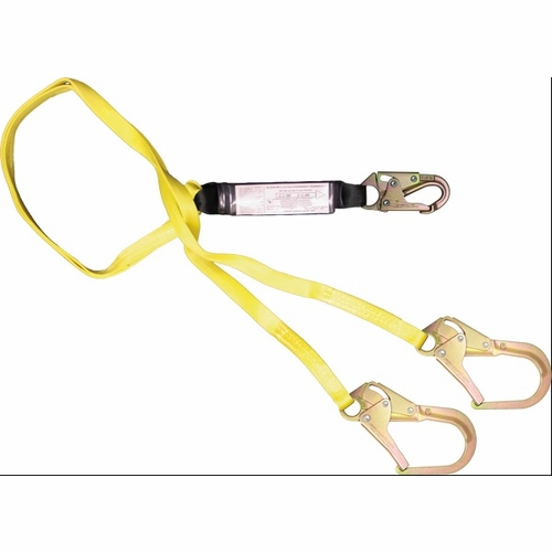 Frenchcreek 444A 100% Tie-Off Web Shock Absorbing Lanyards (Dual-Leg W/ Shock Absorbing  Inch Pack I