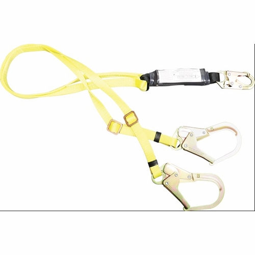 Frenchcreek 444Ab 100% Tie-Off Web Shock Absorbing Lanyards (Pack Style) Adjustable Dual Leg 6 Foot