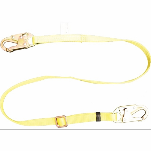Frenchcreek 450B Shock Absorbing Lanyards 6 Foot  Adjustable Length Web Lanyard, 74N Locking Snaps