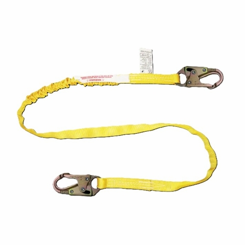 FrenchCreek 460A Shock Absorbing Lanyards Tubular shock absorbing web lanyard, 6 ft., 74N locking s