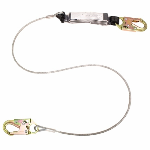 Frenchcreek 470A Wire Rope Shock Absorbing Lanyards (With Shock Absorbing  Inch Pack Inch ) 6 Foot