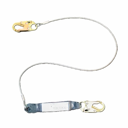 FrenchCreek 470AK Wire Rope Shock Absorbing Lanyards (with shock absorbing inch pack inch ) 6 foot