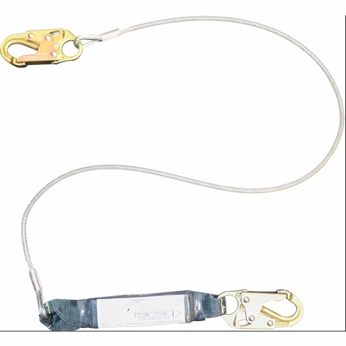 Frenchcreek 470Ak Wire Rope Shock Absorbing Lanyards (With Shock Absorbing  Inch Pack Inch ) 6 Foot