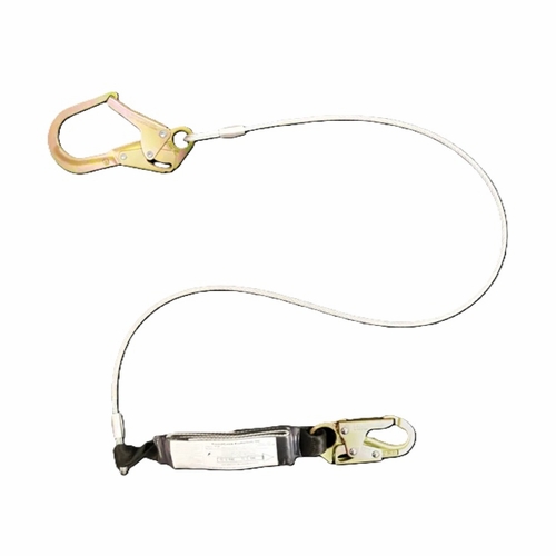 FrenchCreek 474A Wire Rope Shock Absorbing Lanyards (with shock absorbing inch pack inch ) 6 foot