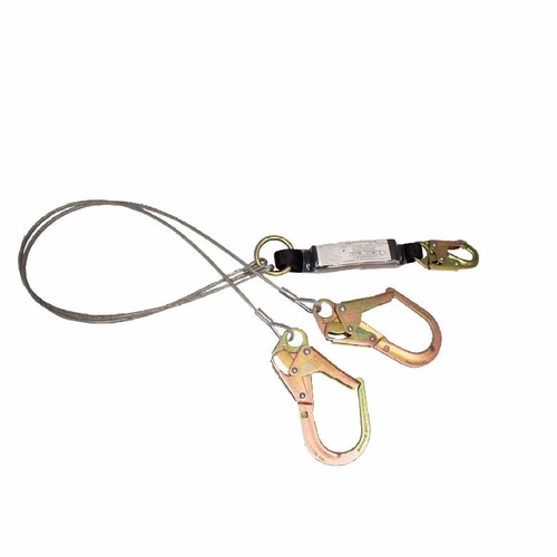 Frenchcreek 484A Dual Leg Wire Rope Shock Absorbing Lanyards (With Shock Absorbing  Inch Pack Inch )