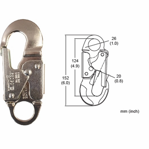 Frenchcreek 74A Snap Hooks & Carabiners Aluminum Locking Snap 3/4 Inch  Gate Opening