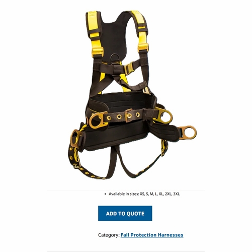 FrenchCreek 887PBT Harness w/hip D foot s, P & HD Saddle (Tower Harnesses)