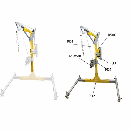 Frenchcreek Pd1 Retractable Lifelines & Confined Space Equipment Portable Davit Mast Assembly