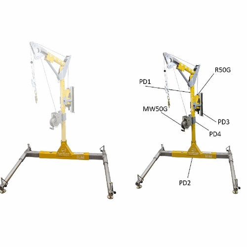 Frenchcreek Pd2 Retractable Lifelines & Confined Space Equipment Three Piece Portable Davit Base
