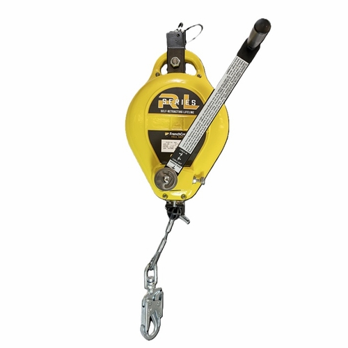 FrenchCreek R50G Confined Space Equipment 50 foot galvanized wire rope retractable lifeline with ra