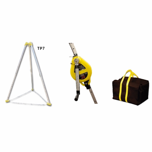 Frenchcreek R50T-Tp7 Confined Space Systems With R-Series Rescue Unit Tp7 Tripod, R50T Rescue Unit,
