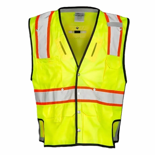 FrenchCreek VIZ Class II ANSI high visibility vest designed to accept full body harness