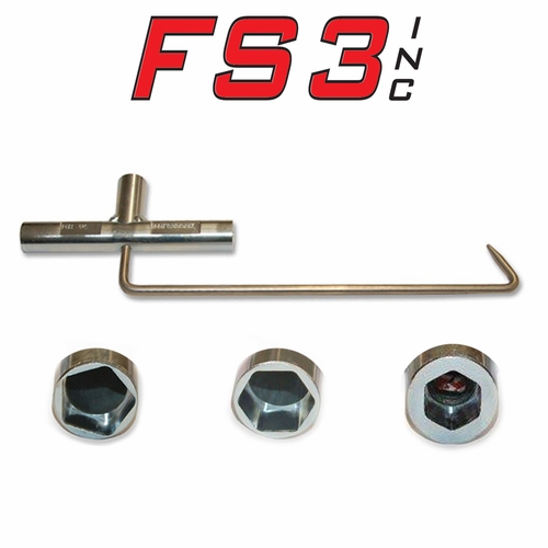FS3 PENTA-HEX-HOOK TOOL V.5 3/8 inch X22 inch STAINLESS STELL HOOK .845 PENTA .750 HEX 9/16 H